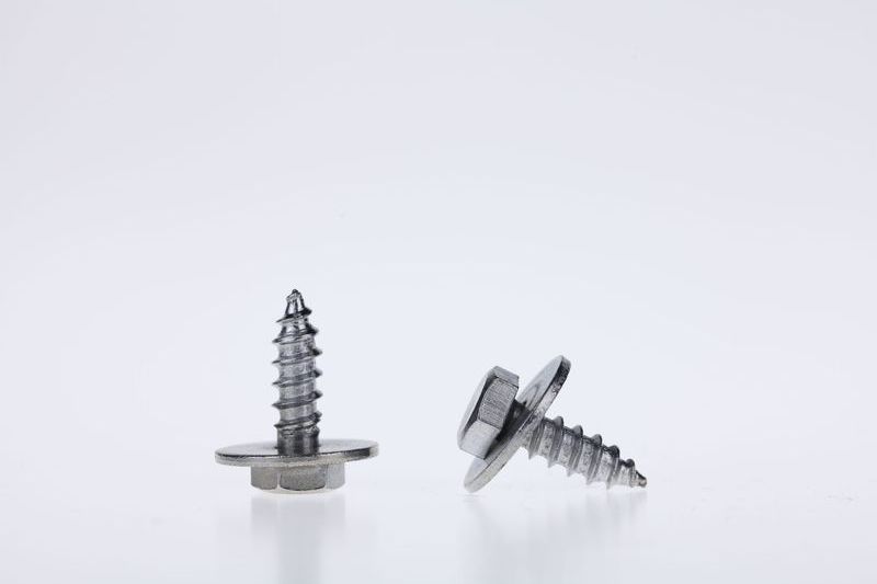 Stainless steel screws with washer