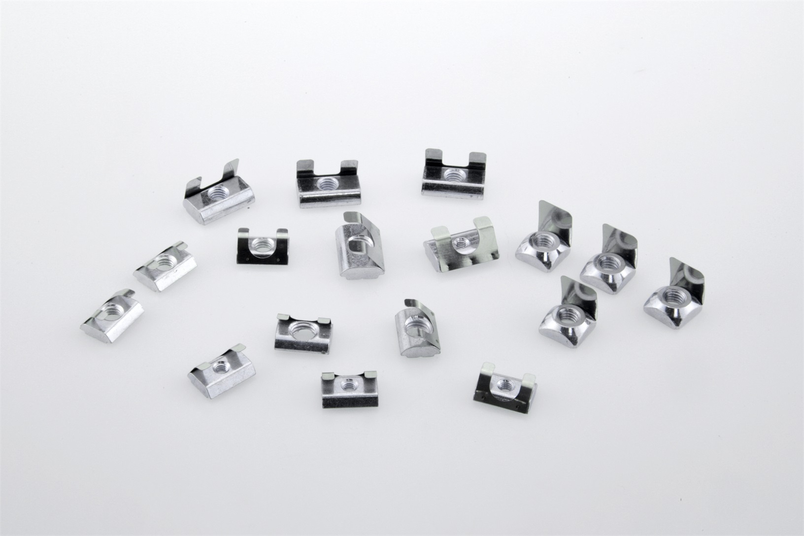 Nuts with spring sheet